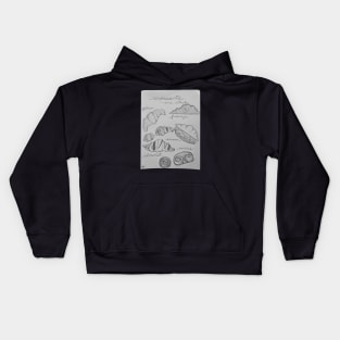 French Friday Sketches Kids Hoodie